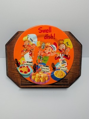 Kellogg's Rice Krispies Plate VIntage Orange 2006 Swell Dish Snap/Crackle/Pop