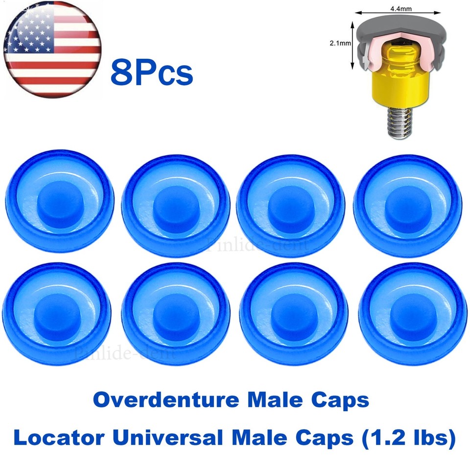 Retention Cap US 8Pcs Dental Overdenture Retention Caps For Implant Locator Abutment ...