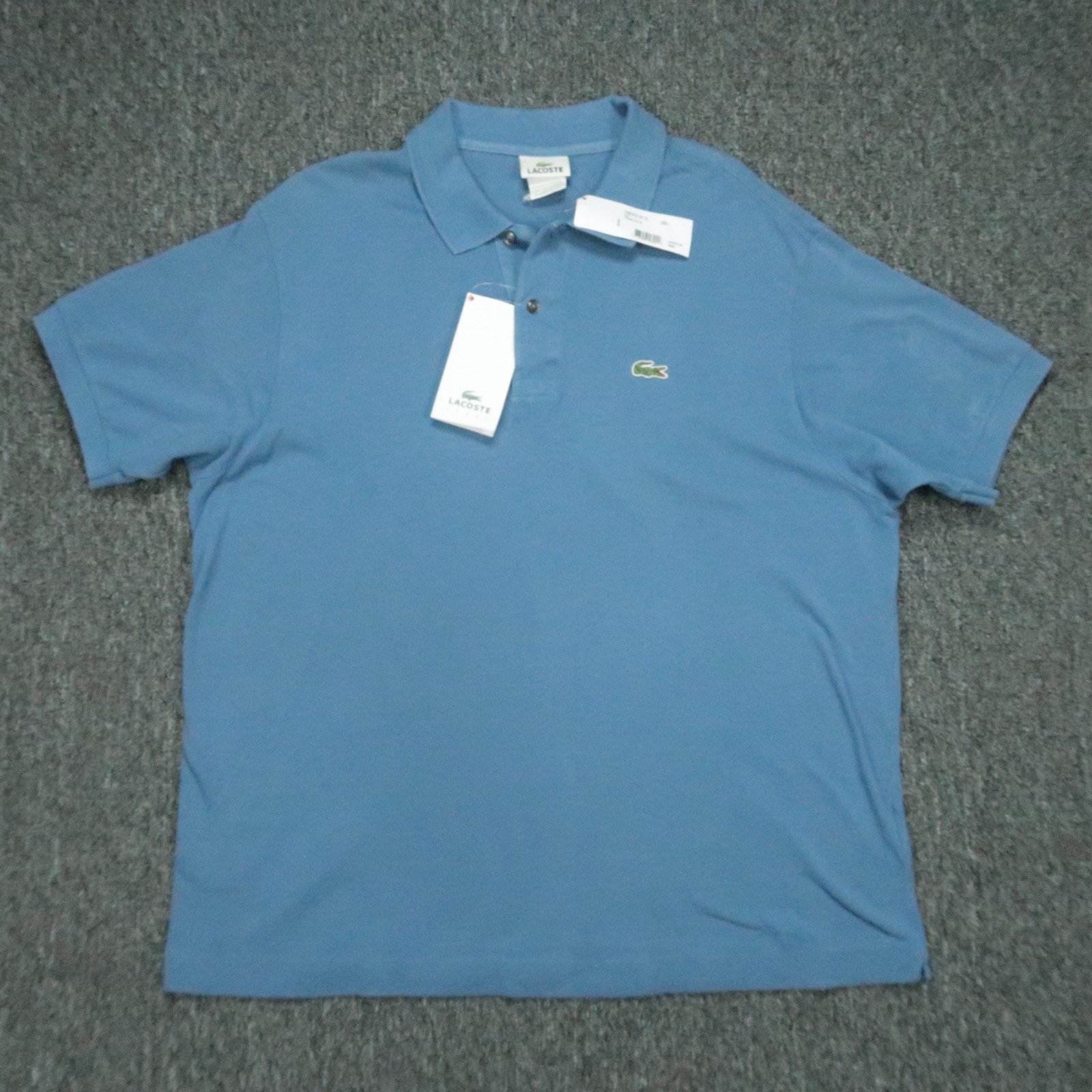 Lacoste Shirt Men Large Blue Pique Polo Short Sleeve Lightweight NWT