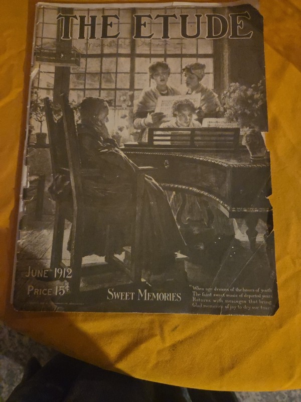  The Etude Music Magazine Vintage Art Original Complete Issue June 1912
