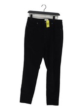 Hush Women's Jeans UK 14 Black Cotton with Elastane Mom
