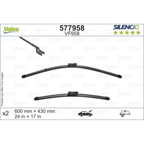 Wischblatt Valeo 577958 FüR Peugeot Opel CitroëN Byd Fiat Rifter Berlingo Atto 3-image