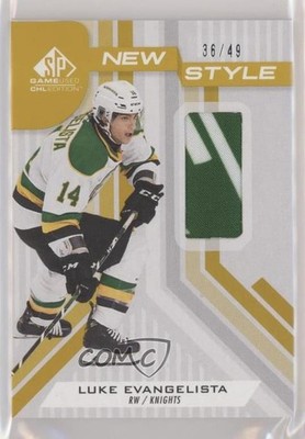 2021-22 SP Game Used CHL Edition New Style Gold 36/49 Luke Evangelista Patch 5d9