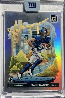 2024 Downtown Malik Nabers GOLD Auto #18 (RC) Authentication Certificate JSA