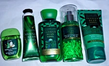 Bath & Body Works VANILLA BEAN NOEL 5 Items-Mist/Body Cream/Hand Cream+Gel /Wash