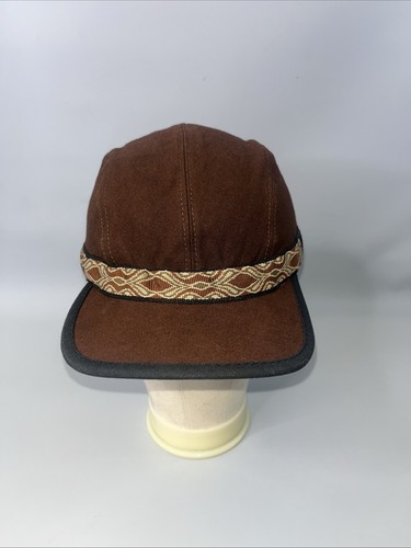 KAVU Strapcap Unisex Medium Brown 4 Panel Made In USA Cotton Cap Hat - Picture 1 of 7