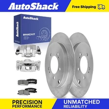 Rear Brake Rotors Ceramic Pads Calipers for 2009-2011 Mitsubishi Outlander