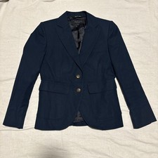 Rag Bone Sky Blue Tailored Knit Blazer Jacket Size 0 Signature Logo Buttons