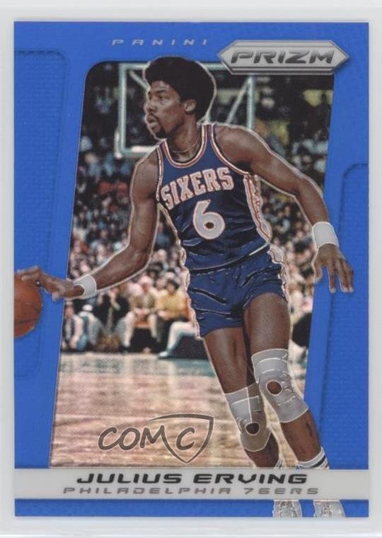 2013-14 Panini Prizm Wal-Mart Blue Prizm Julius Erving #221 HOF 2rz
