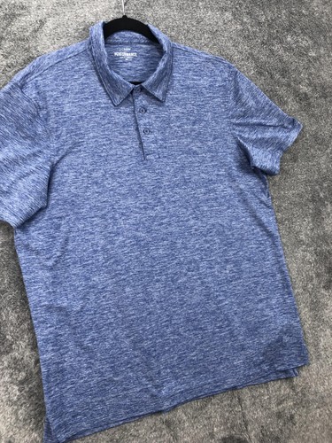 J.Crew Performance Polo Shirt Mens XL Blue Heather Stretch Golf Athletic Tech - Picture 6 of 17