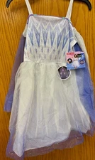 Frozen 2 Snow Queen Elsa Kids' Costume Dress with Headpiece, Size M (7-8), New