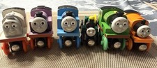 Thomas Wooden Railway 6 Train Lot - Stanley Rosie Billy Trevor Thomas Percy  