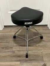 Tama Drum Saddle Seat Throne Stool Drummer's Chair Black & Chrome Nice!!