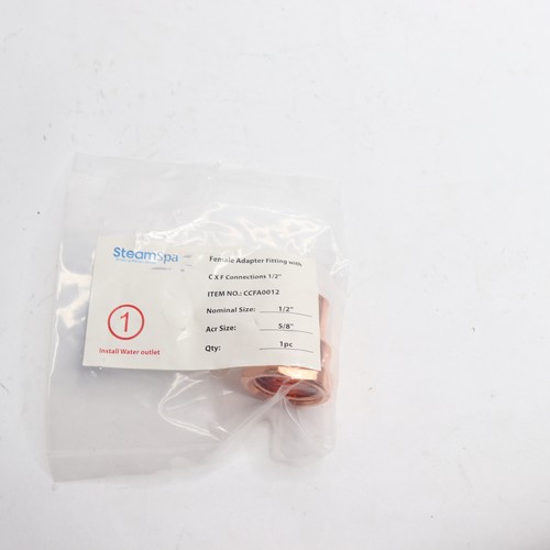 Steamspa Female Adapter Wrot Copper 1/2" CCFA0012