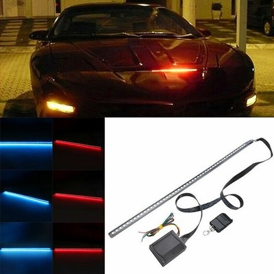 56cm 48 LED RGB Auto Scanner Knight Rider Strobe Blitz Licht Streifen + Remote