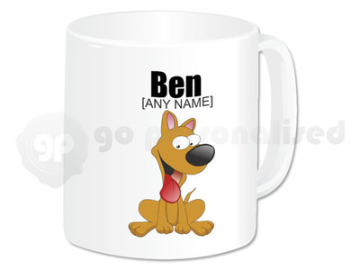 Personalisiertes Geschenk Welpe Hund Plastikbecher Namenstasse Kindergeburtstag Weihnachten