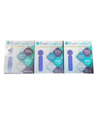 300 ct x TRUE COMFORT LANCETS 30G FIT MOST DIABETES LANCING DEVICES NEW IN BOX