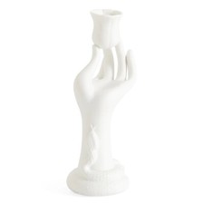 DESIGNER JONATHAN ADLER EVE CANDLESTICK CANDLE HOLDER HAND WITH SNAKE 7.75