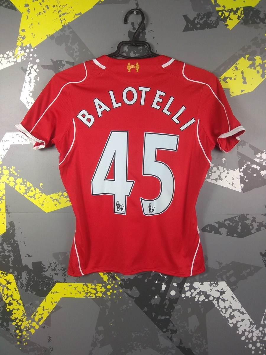 Balotelli Liverpool Home football shirt 2014 - 2015 Warrior Young
