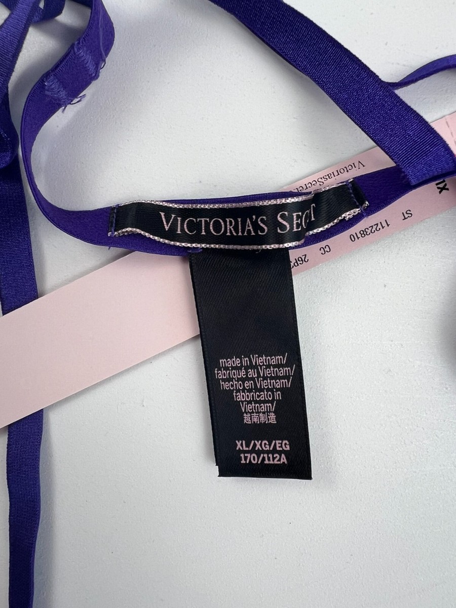 Victoria's Secret Lace Teddy V String Unlined Bodysuit Purple Size