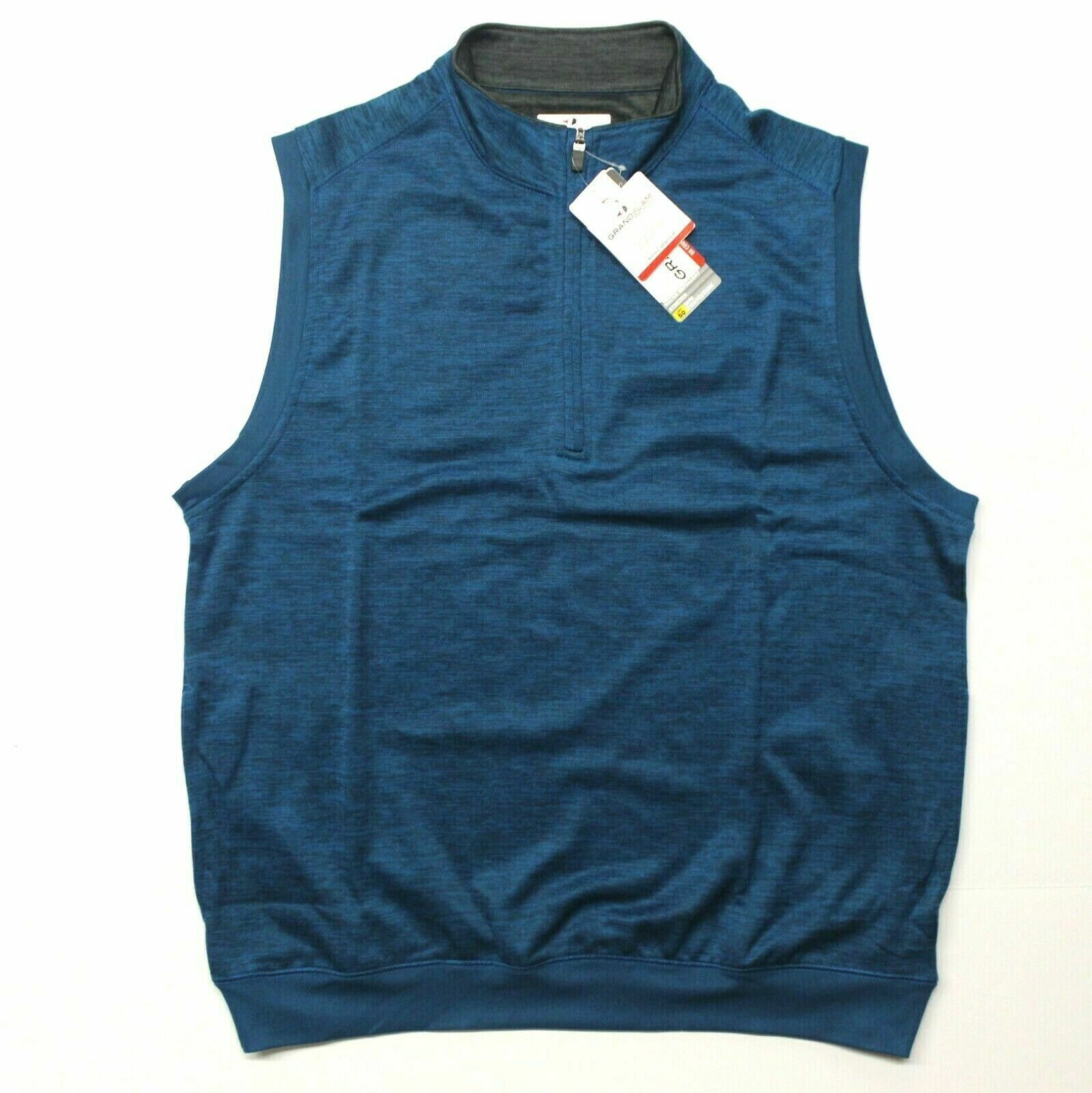 Водоотталкивающий флисовый жилет для гольфа Grand Slam на молнии, бирюзовый в тон, 2XL]