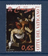 VATICAN 2010 Scott 1438 NH Caravaggio Painting Deposition - Free USA Shipping