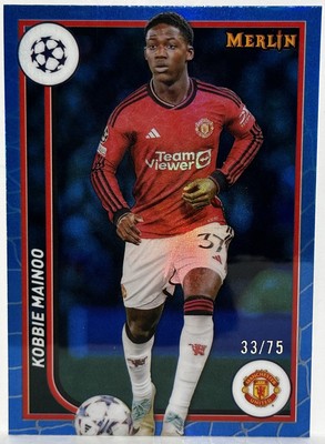 KOBBIE MAINOO #/75 ** BLUE ** 2023-24 Topps Chrome Merlin UEFA 