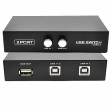 USB 2.0 Manual Switch Box HUB 2 Port Sharing PC Scanner Printer Camera Keyboard