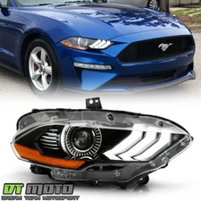 For [LED Projector w/ DRL Tube Headlight] 2018-2020 Ford Mustang Passenger Side