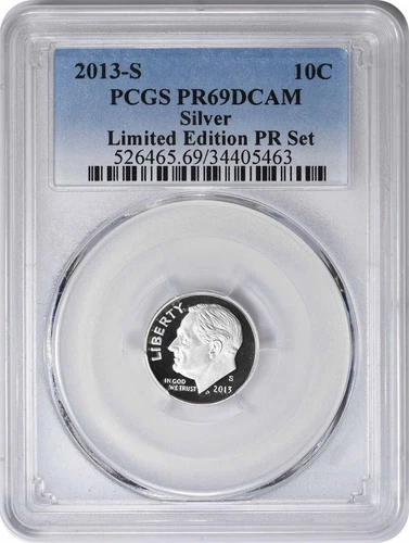 2013-S Silver Roosevelt Dime PR69DCAM PCGS Limited Edition Silver Proof Set