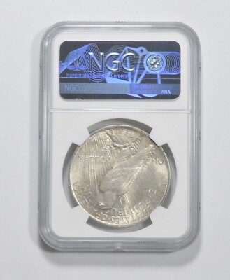 MS62 1923 Peace Silver Dollar 100th Anniv 2021 Special Label NGC