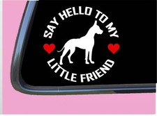 Great Dane crop Little Friend sticker TP 1016 vinyl 6" Decal dog