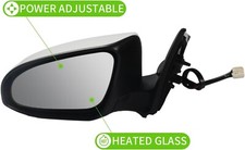 White Left Side Mirror for 2014-2019 Toyota C...