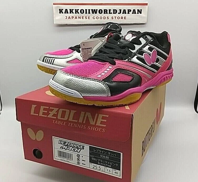 Butterfly Table Tennis Shoes LEZOLINE MACH Black Pink 93630 901