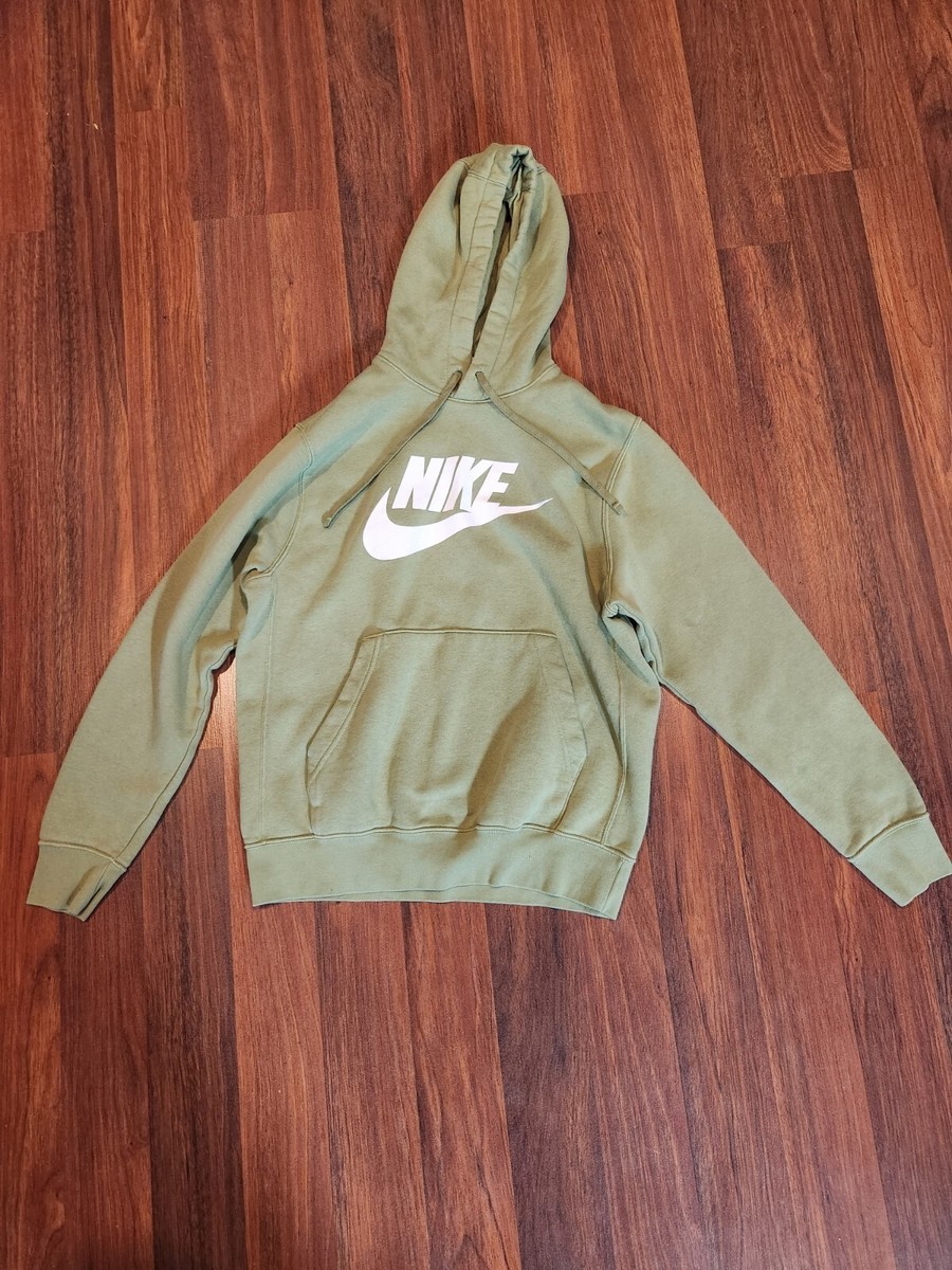 nike club hoodie in dusty green