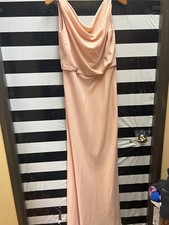 Women "Jenny Yoo" peach, sleeveless long gown. Size 10. Prev. Owned