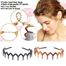 Black Sports Hairband Headband Wave Alice Style Hair band Unisex Men U.S