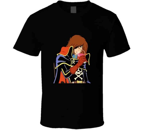 Albator Captain Harlock Glass Of Wine T-shirt And Apparel T Shirt - Picture 2 of 3