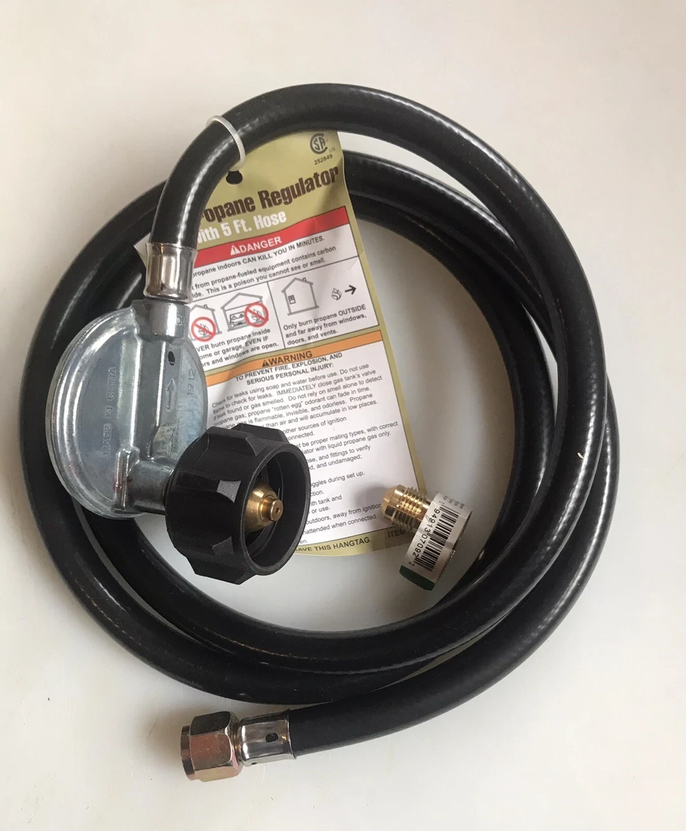 Propane Regulator With 5 Ft Hose Type One Connection One Stop Gardens | eBay