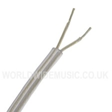ROUND 2 Core Crystal Clear Transparent Electrical Lighting Cable - 3amp or 6amp