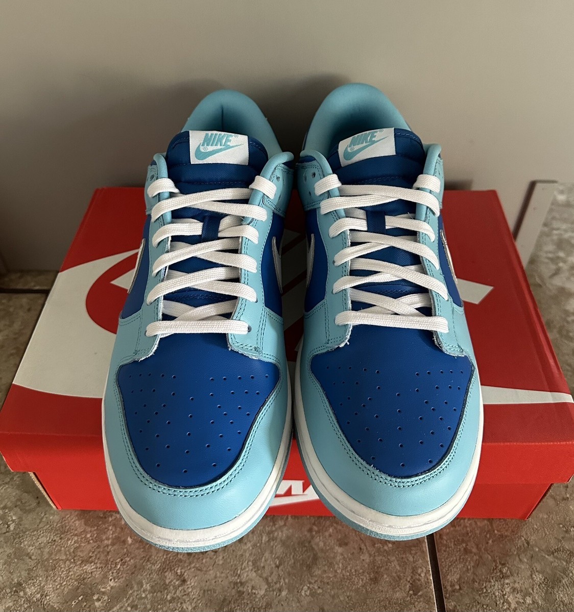 Nike Dunk Low Retro QS Flash White Argon Blue DM0121-400 Men's