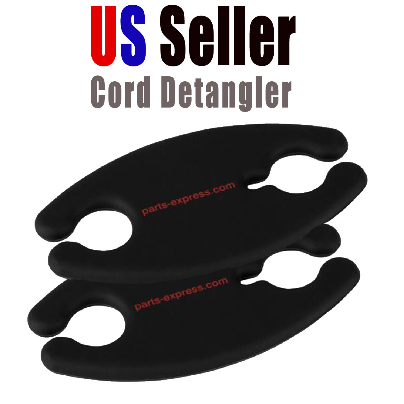 2x Silicone Headphone Cord Wire Cable Organizer Detangler Holder Wrap