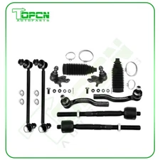 10x Lower Ball Joints Tie Rod End Rack Pinion Bellow For 2004-2010 Toyota Sienna