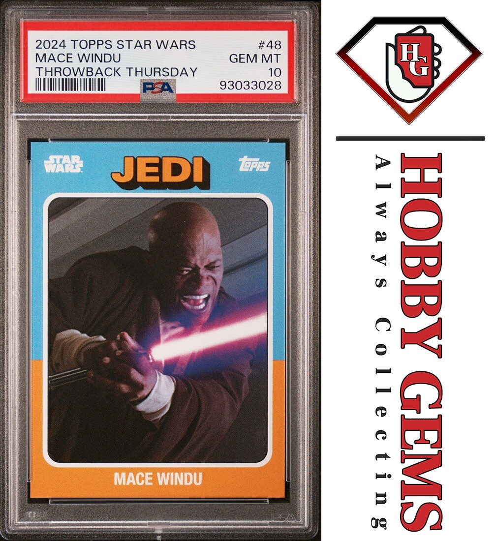 MACE WINDU PSA 10 2024 Topps Star Wars Throwback Thursday TBT Jedi #48 C2
