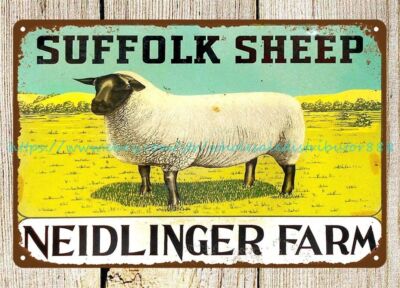 Suffolk Sheep livestock animal metal tin sign i decor home