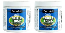 2 8oz Bundle - DecoArt Triple Thick Gloss Varnish Glaze Diamond Clear Finish