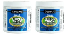 2 8oz Bundle - DecoArt Triple Thick Gloss Varnish Glaze Diamond Clear Finish