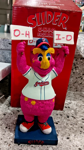 RARE NEW IN BOX 2010 CLEVELAND INDIANS SLIDER OHIO STATE SGA FIGURE BUCKEYES