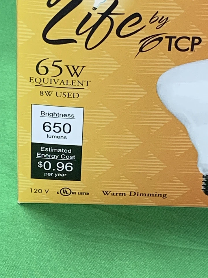TCP FBR30D65GL1 650 Lumens/ 65 Watt with 8 Watts LED The Good Life ( Box Of 10 ) - Image 3 of 4