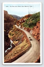 Postcard Colorado Manitou CO Ute Pass Auto Road 1931 Posted White Border